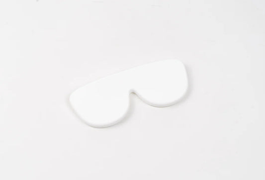 Flexible silicone glasses case - White